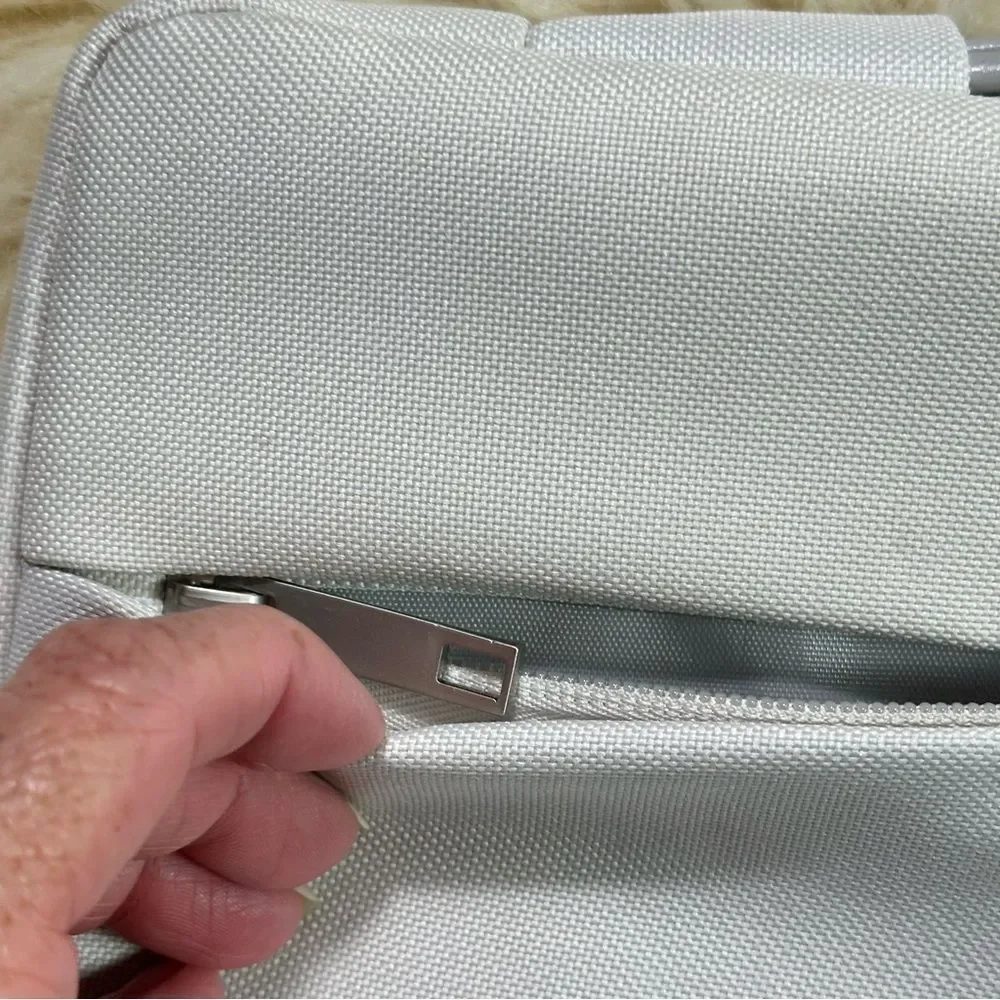 White Tablet Sleeve with Handle and Storage by